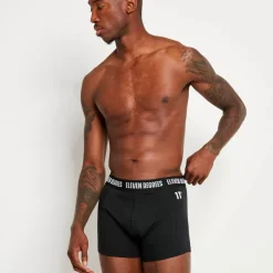 11 Degrees 3 Pack Boxers – Black/Black/Black