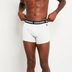 11 Degrees 3 Pack Boxers – Black/White/Grey Marl