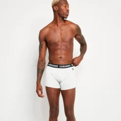 11 Degrees 3 Pack Boxers – White/White/White