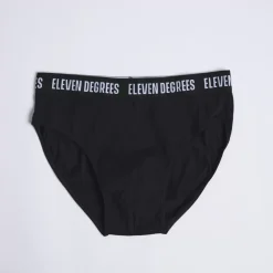 11 Degrees 3 Pack Briefs – Black/Black/Black