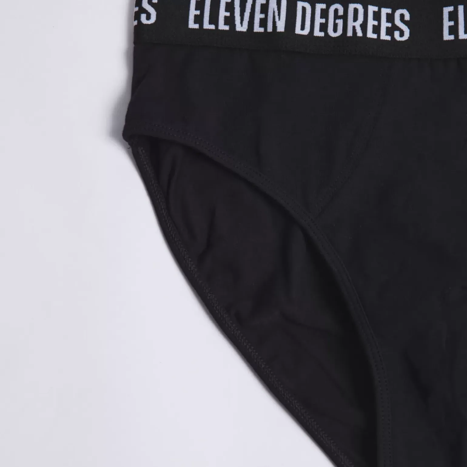 11 Degrees 3 Pack Briefs – Black/Black/Black