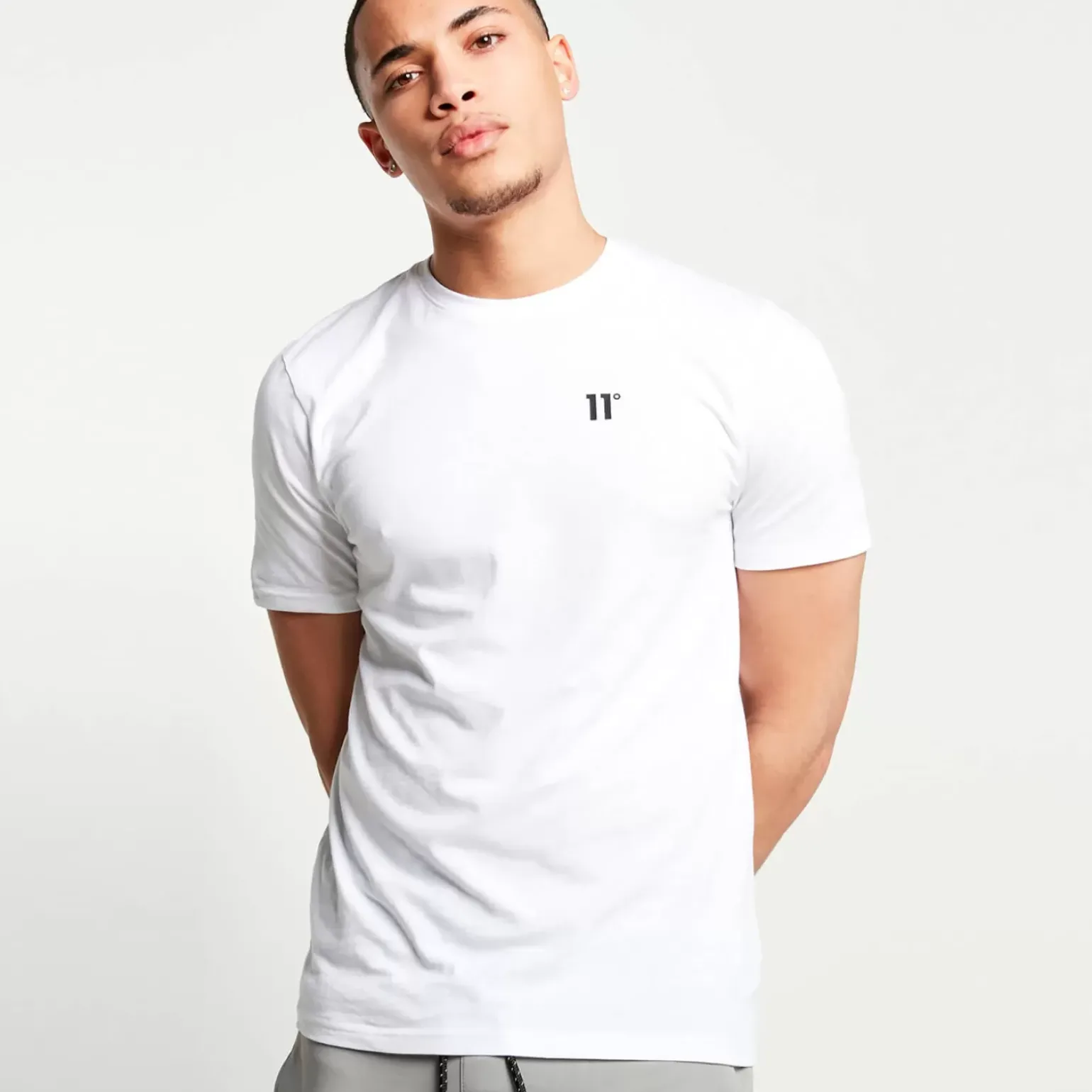11 Degrees 3 Pack Essential Short Sleeve T-Shirts – White / White / White