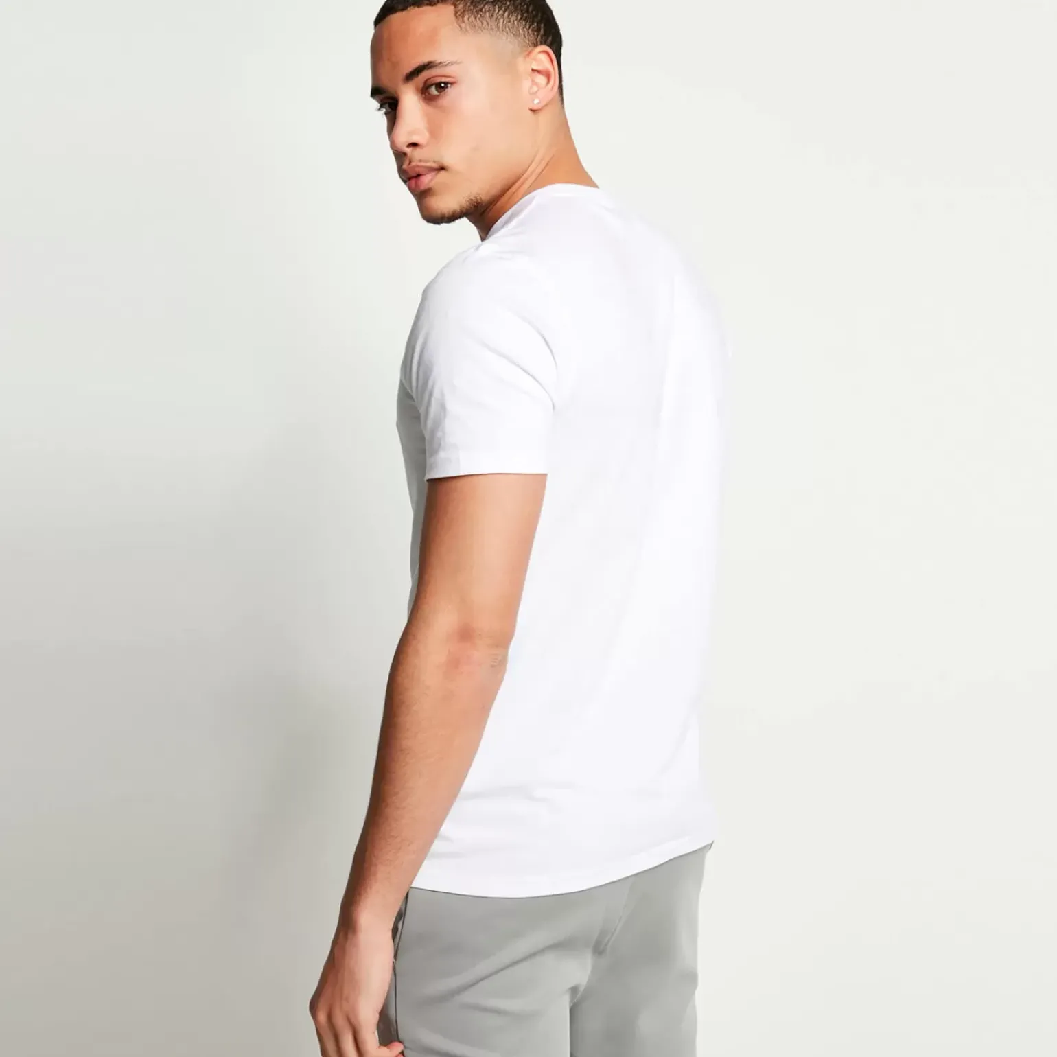 11 Degrees 3 Pack Essential Short Sleeve T-Shirts – White / White / White