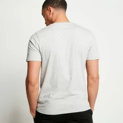 11 Degrees 3 Pack Essential Short Sleeve T-Shirts – Black / White / Grey Marl