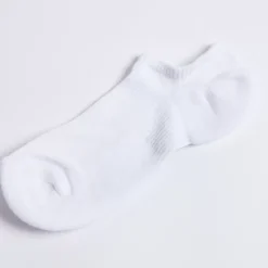 11 Degrees 3 Pack Text Graphic Trainer Liner Socks – White/White/White