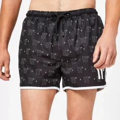 11 Degrees All Over Print Swim Shorts – Black/White