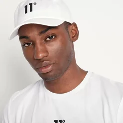 11 Degrees Baseball Logo Cap – White