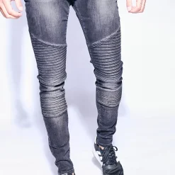 11 Degrees Biker Jeans Skinny Fit – Washed Black