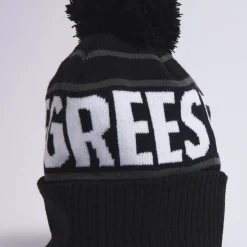 11 Degrees Branded Bobble Hat – Black/White/Charcoal