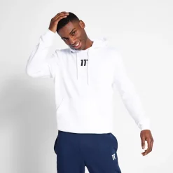 11 Degrees Central Logo Pullover Hoodie - White
