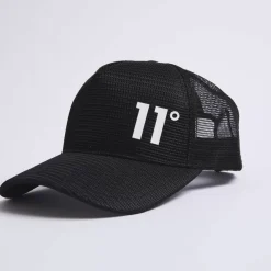 11 Degrees Closed Mesh Trucker Cap – Black