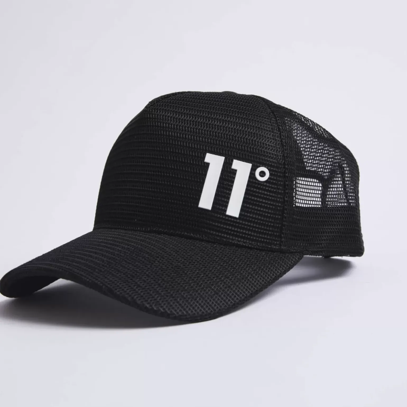11 Degrees Closed Mesh Trucker Cap – Black