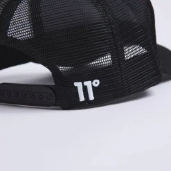 11 Degrees Closed Mesh Trucker Cap – Black