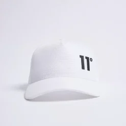 11 Degrees Closed Mesh Trucker Cap – White