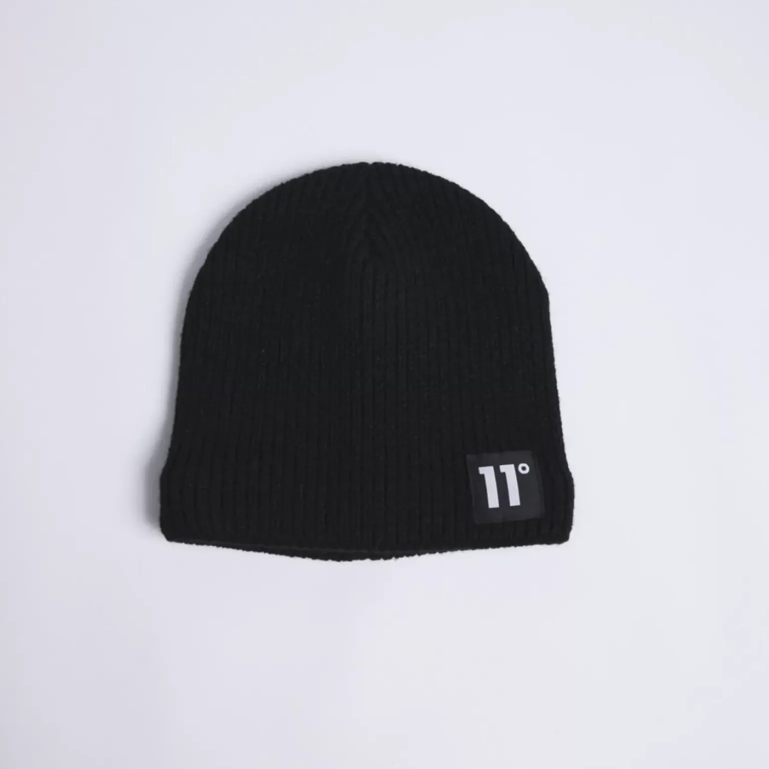11 Degrees Fleece Lined Knitted Beanie – Black