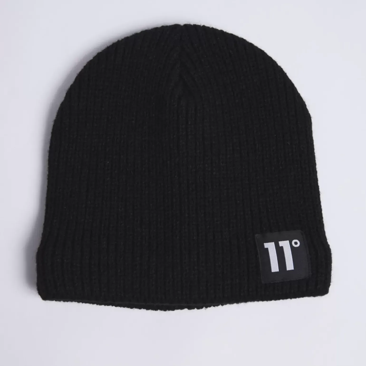 11 Degrees Fleece Lined Knitted Beanie – Black