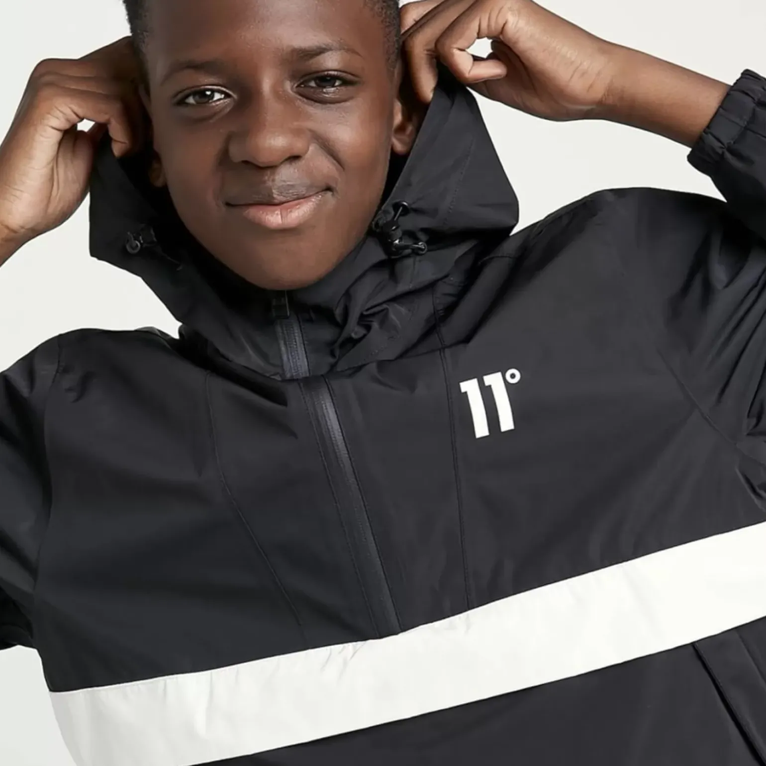 11 Degrees Junior Colour Block Hurricane – Black / White