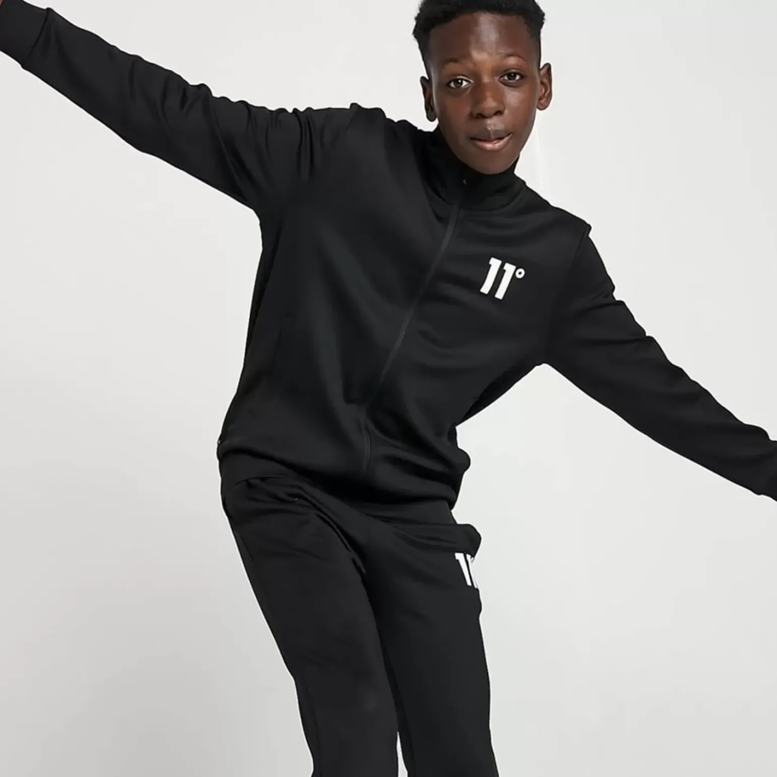 11 Degrees Junior Core Poly Tracksuit – Black
