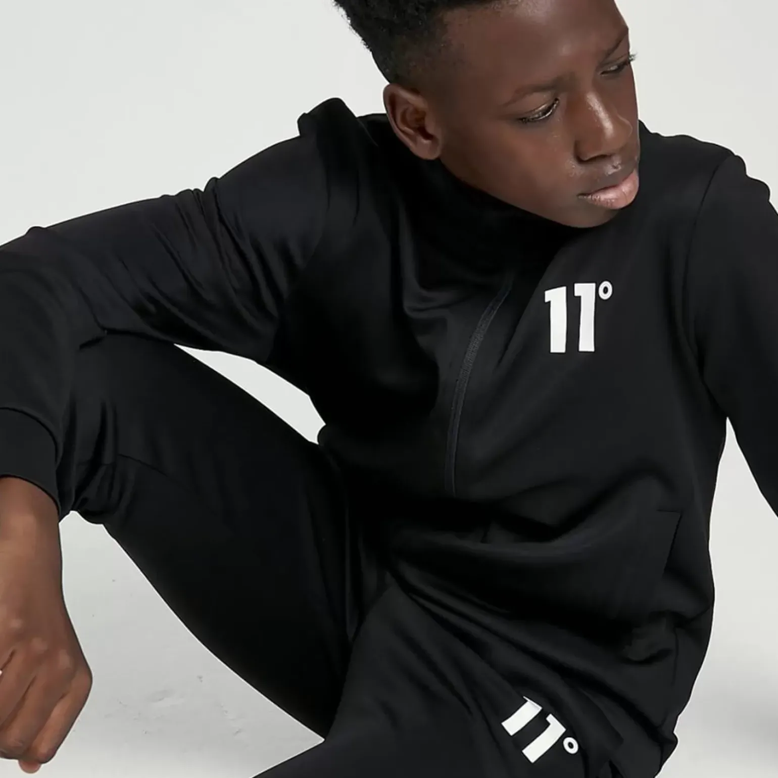 11 Degrees Junior Core Poly Tracksuit – Black