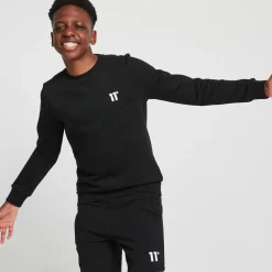 11 Degrees Junior Core Sweatshirt Small Logo – Black