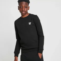 11 Degrees Junior Core Sweatshirt Small Logo – Black