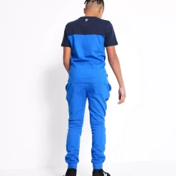 11 Degrees Junior Cut And Sew Taped Jogger – Skydiver Blue/Navy
