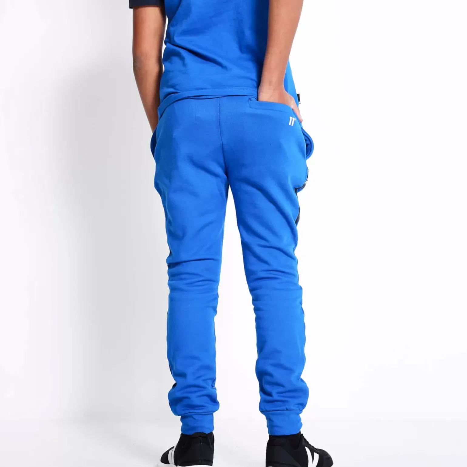 11 Degrees Junior Cut And Sew Taped Jogger – Skydiver Blue/Navy