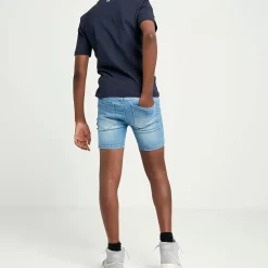 11 Degrees Junior Sustainable Denim Shorts – Light Blue Wash