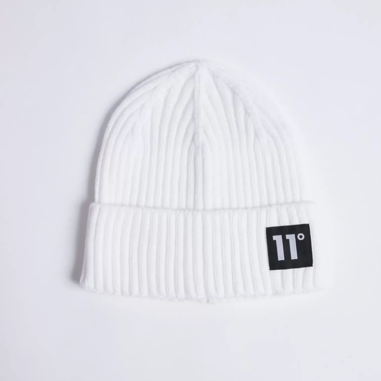11 Degrees Knitted Beanie – White