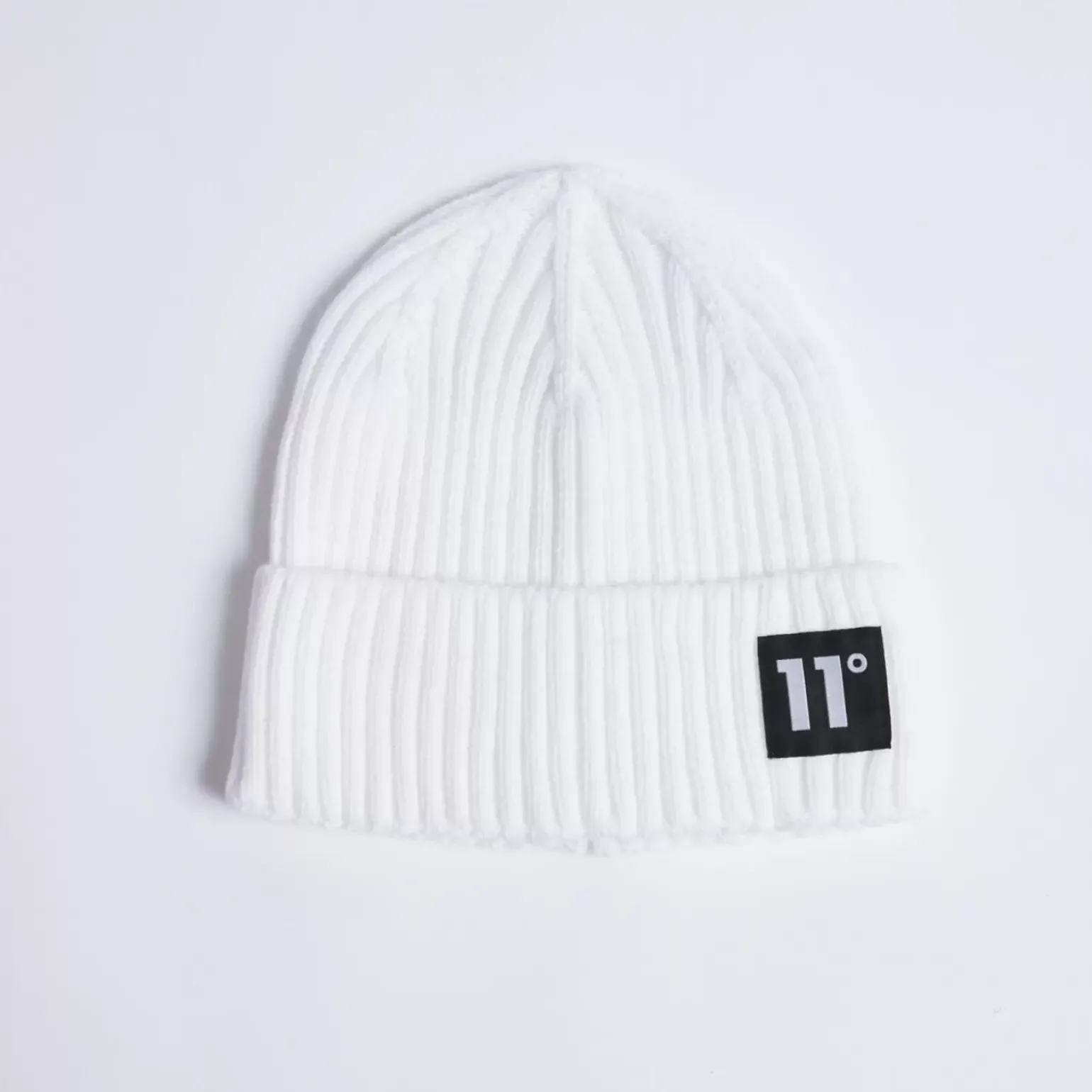 11 Degrees Knitted Beanie – White