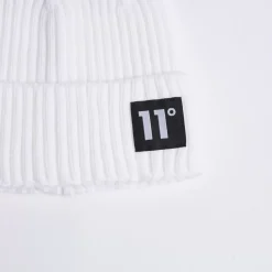 11 Degrees Knitted Beanie – White