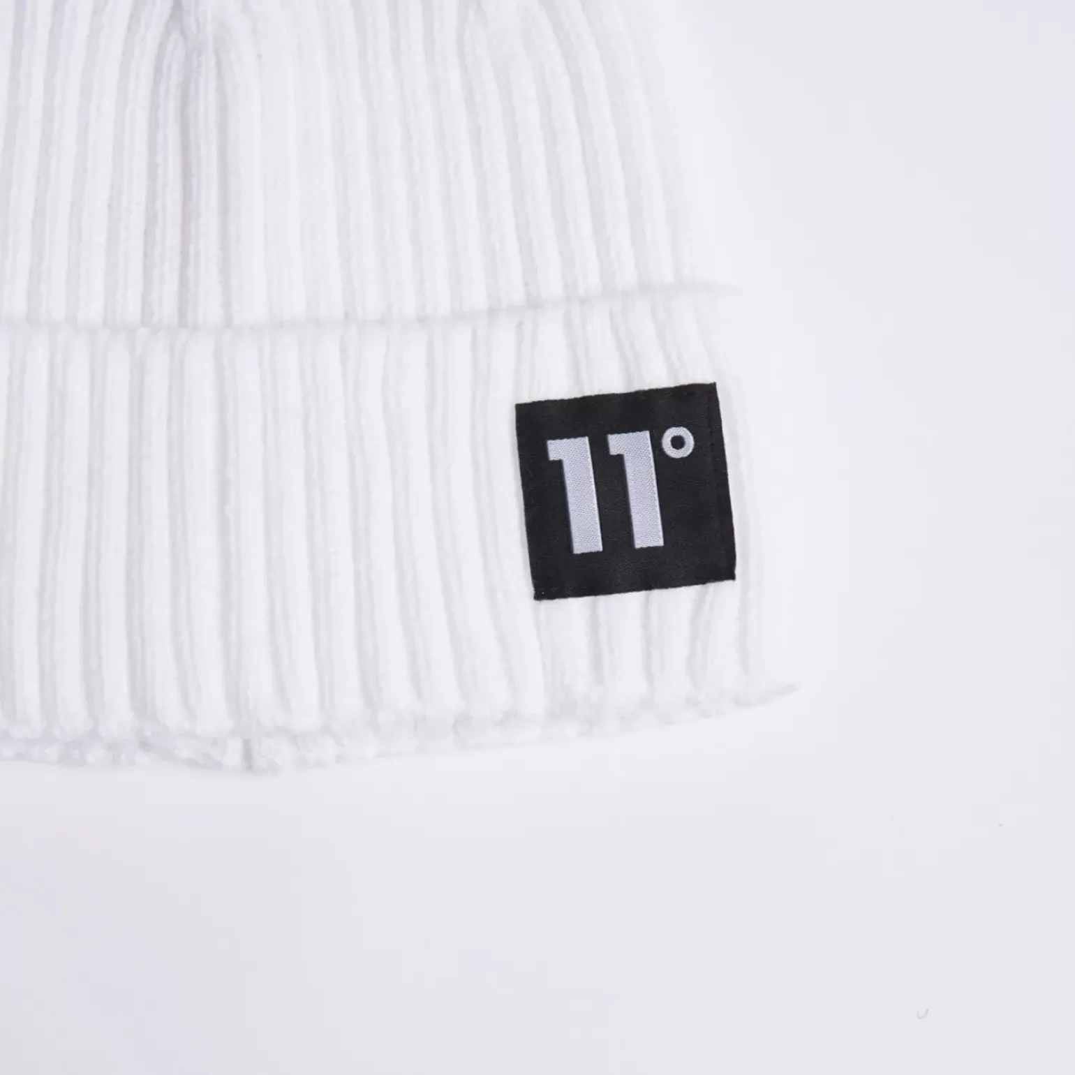 11 Degrees Knitted Beanie – White