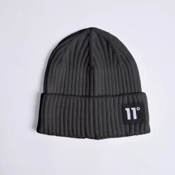 11 Degrees Knitted Beanie – Charcoal