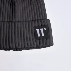 11 Degrees Knitted Beanie – Charcoal