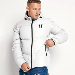 11 Degrees Large Panel Puffer Jacket – White