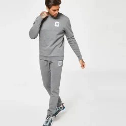 11 Degrees Men'S Reflective Logo Sweatshirt - Charcoal Marl/Reflective