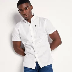 11 Degrees Short Sleeve Contrast Logo Shirt – White