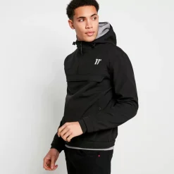 11 Degrees Soft Shell Over The Head Jacket – Black