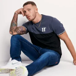 11 Degrees Sustainable Slim Fit Denim Jeans – Mid Blue Wash