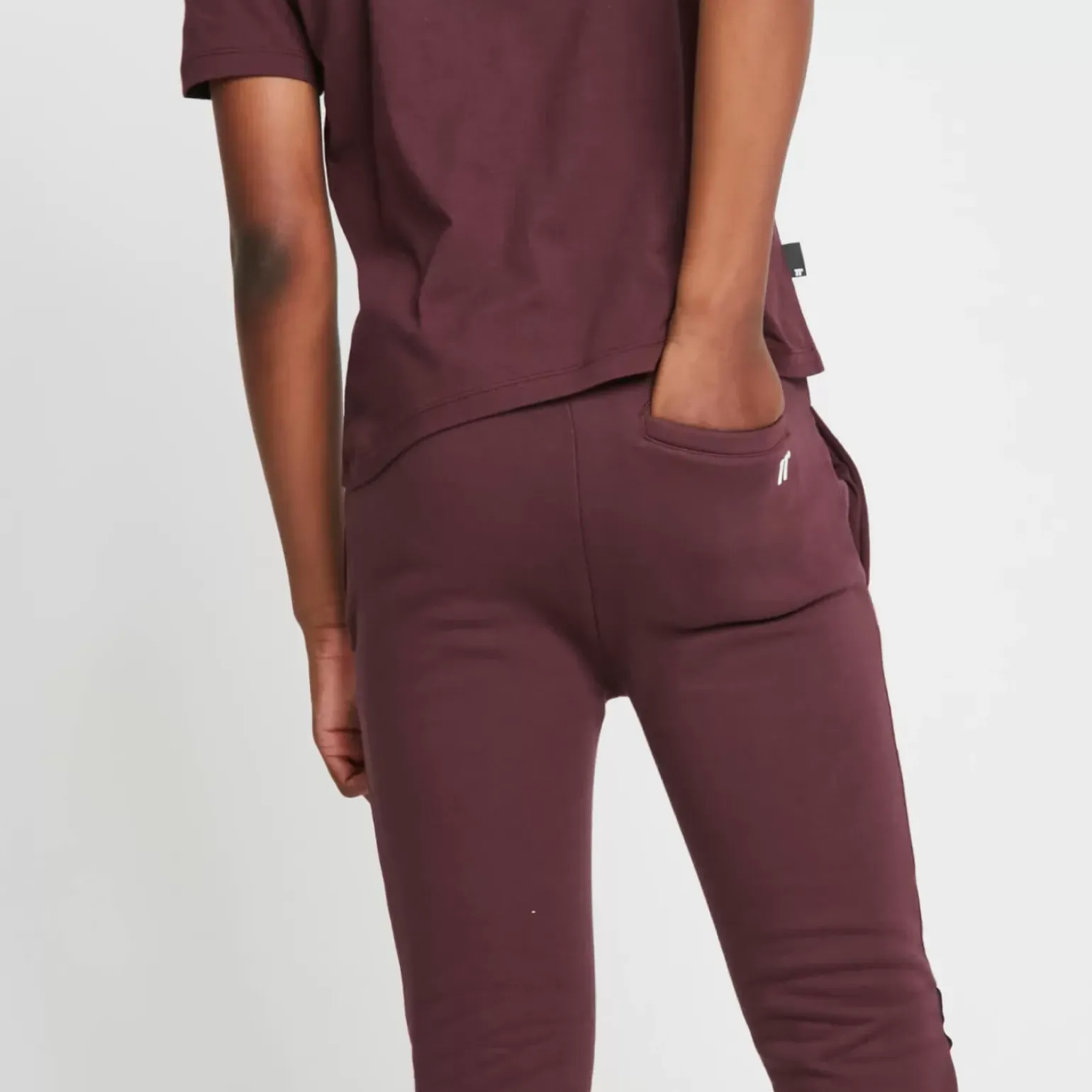 11 Degrees Taped Joggers – Mulled Red