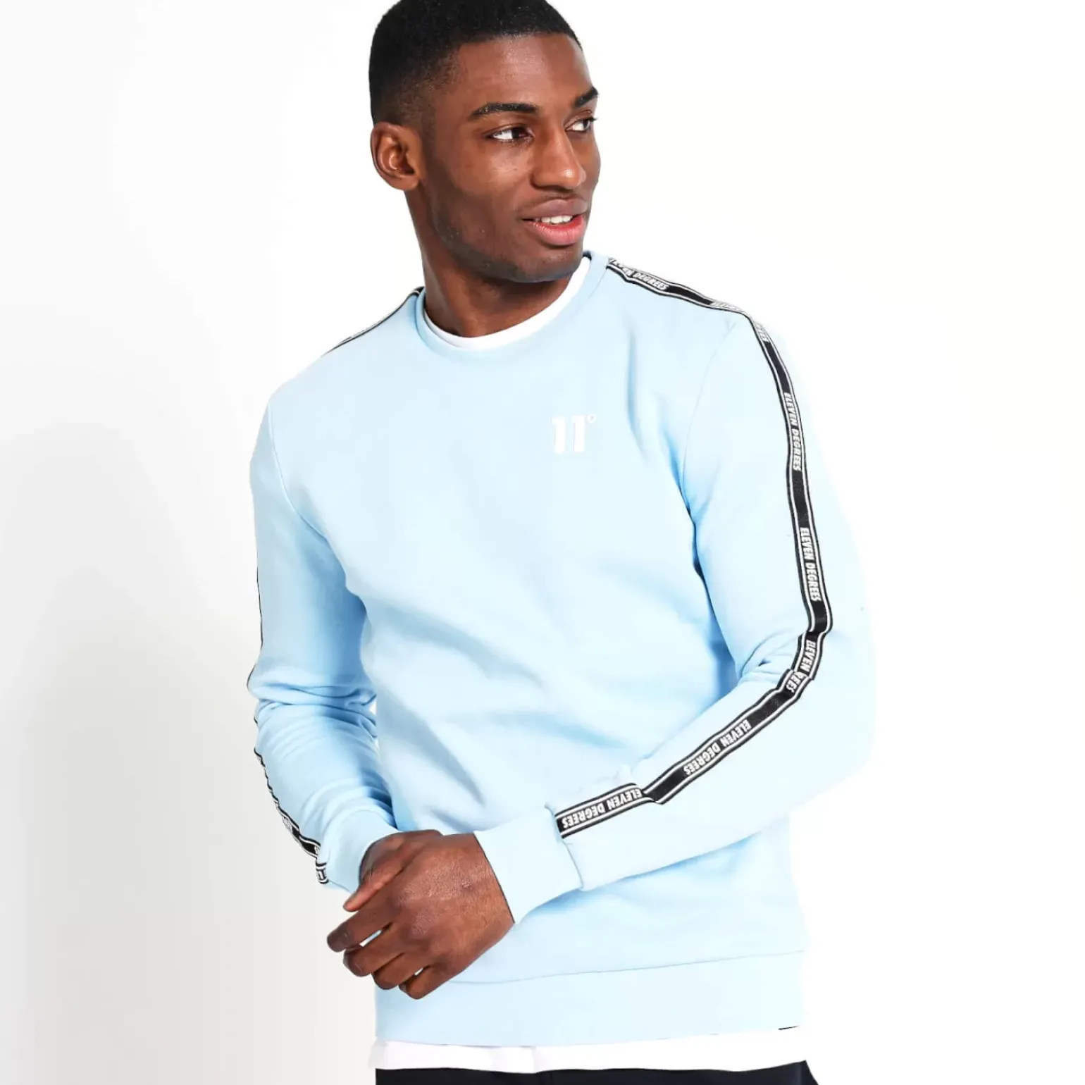 11 Degrees Taped Sweatshirt - Cerulean Blue