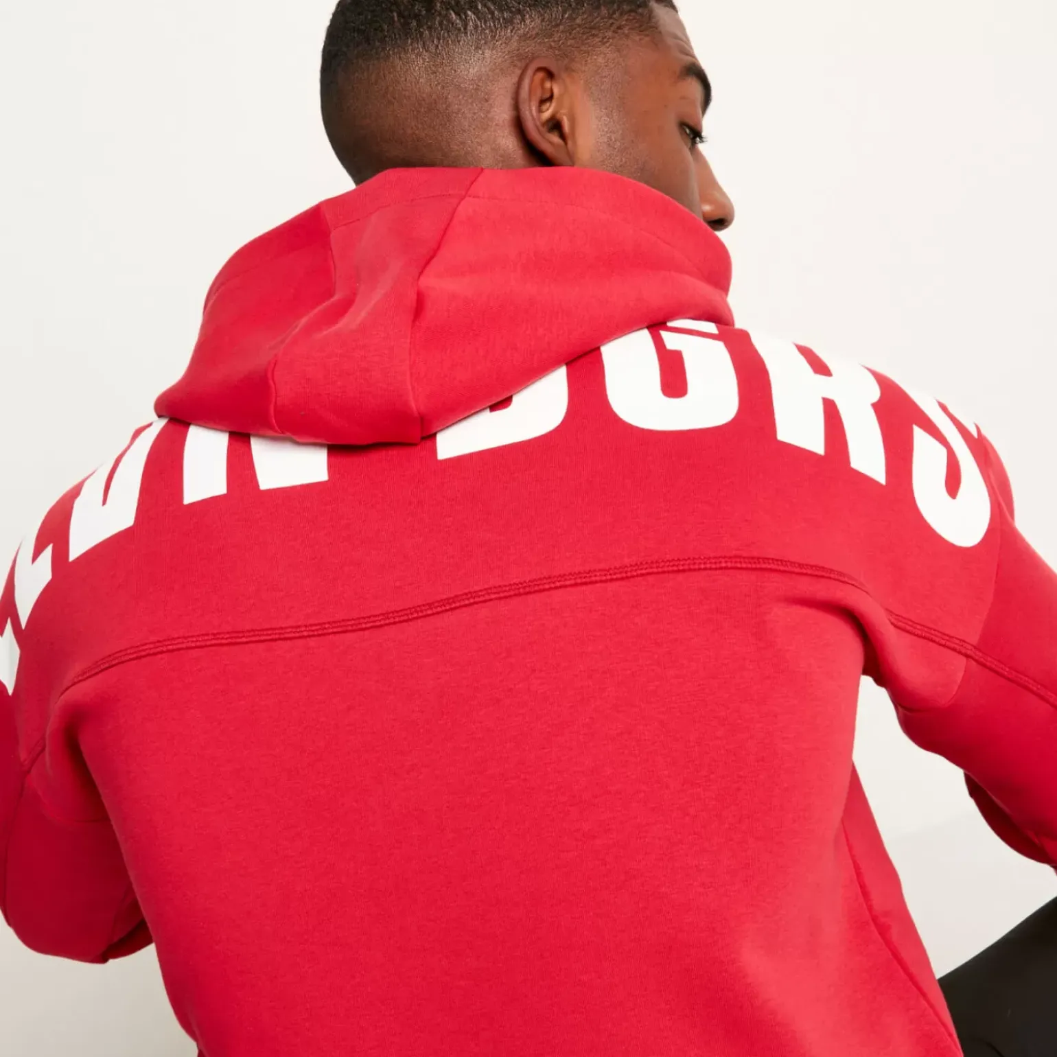 11 Degrees Unisex Large Logo Oversized Pullover Hoodie - Ski Patrol Red