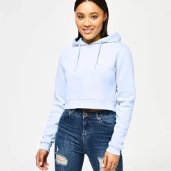 11 Degrees Womens Core Cropped Hoodie – Baby Blue