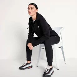 11 Degrees Womens Core Full Zip Hoodie – Black