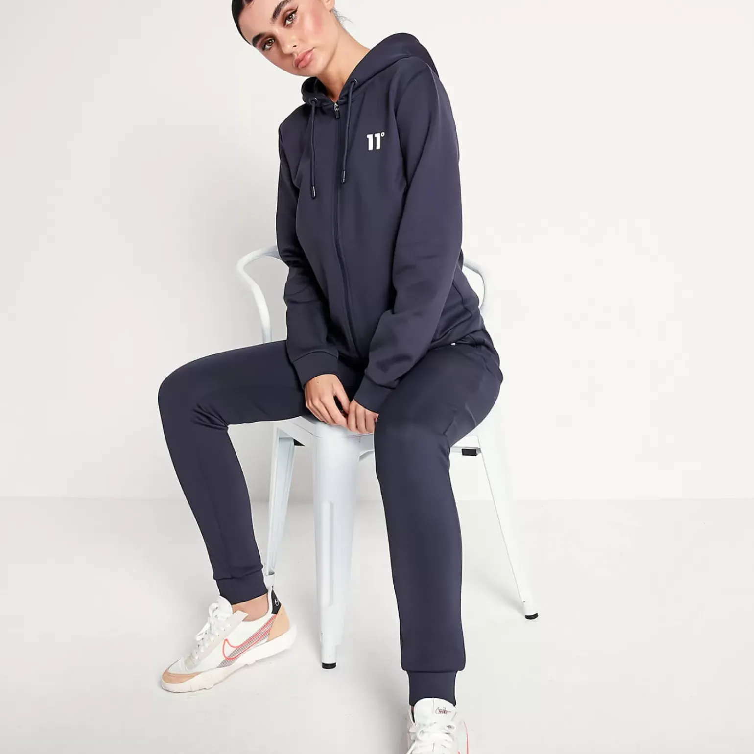 11 Degrees Womens Core Poly Track Pants – Navy