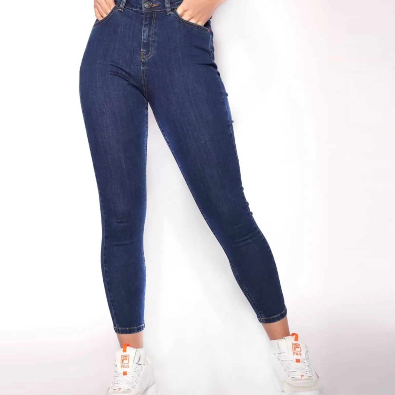 11 Degrees Womens High Waisted Super Skinny Jeans – Indigo Wash