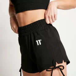 11 Degrees Womens High Waisted Shorts – Black