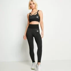 11 Degrees Womens Seamless Bra – Black Marl / Black