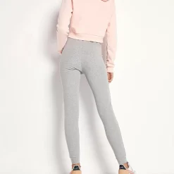 11 Degrees Womens Sustainable Slim Fit Rib Lounge Joggers – Grey Marl