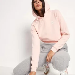 11 Degrees Womens Sustainable Slim Fit Rib Lounge Joggers – Grey Marl